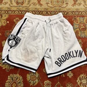 Brooklyn Nets White Men's Shorts